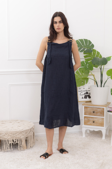 Wholesaler Happy Look - Linen dress with strap