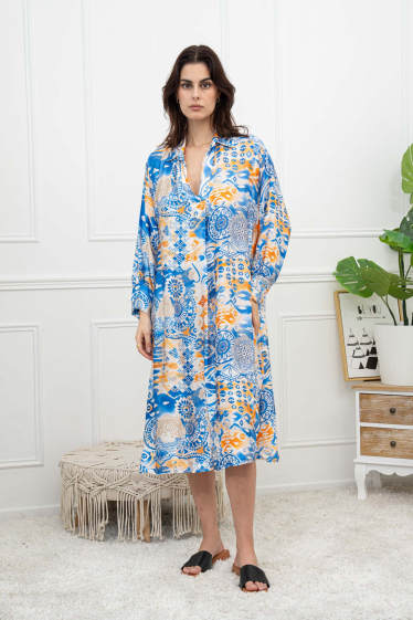 Wholesaler Happy Look - Printed silk dress