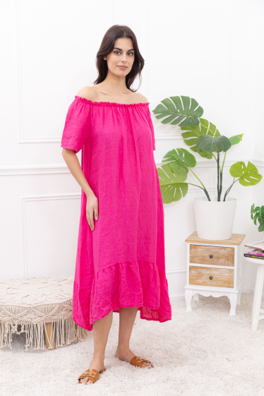 Wholesaler Happy Look - Long linen dress
