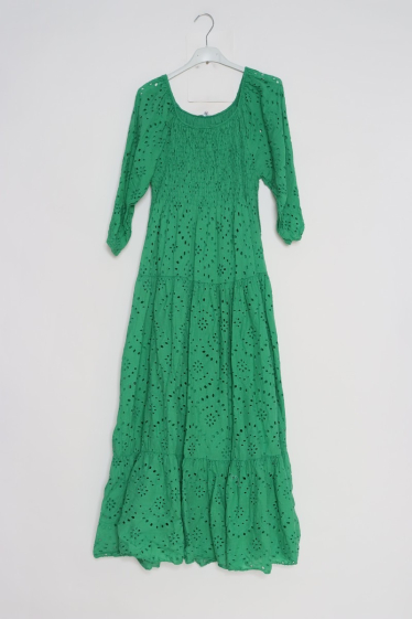 Wholesaler Happy Look - English embroidered midi smock dress