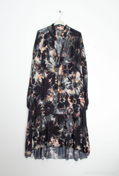 Wholesaler Happy Look - Printed silk midi dress