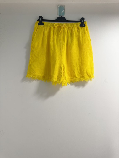 Wholesaler Happy Look - Destroyed linen shorts