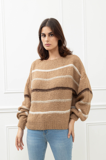 Großhändler Happy Look - Ärmelloser Strickpullover aus Wollmischung