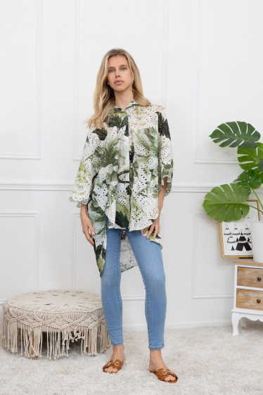 Wholesaler Happy Look - Printed embroidery tunic