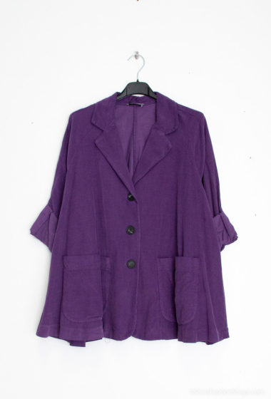 Wholesaler Happy Look - Oversized corduroy blazer jacket