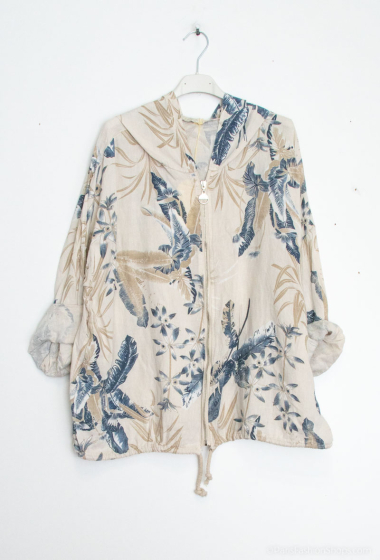 Wholesaler Happy Look - Floral print linen jacket