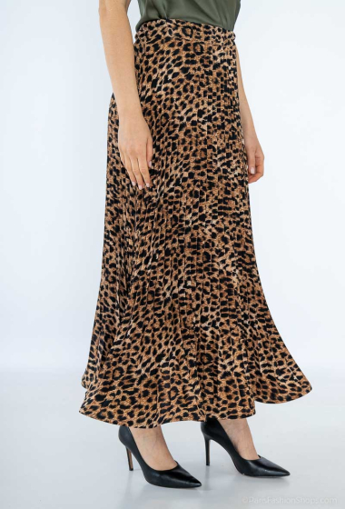 Wholesaler HD Diffusion - Pleated leopard skirt