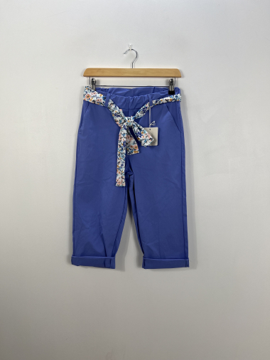 Wholesaler HD Diffusion - Cropped chino pants with floral belt