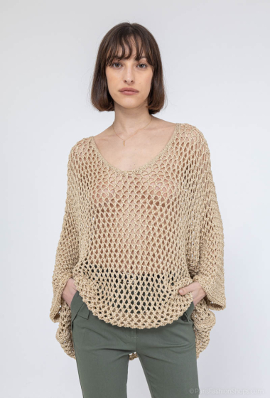 Wholesaler HD Diffusion - Lurex crochet sweater