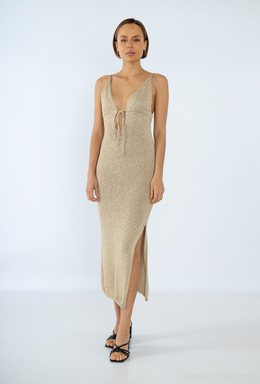 Wholesaler HD Diffusion - Sexy Shiny Silk Knit Strappy Dress