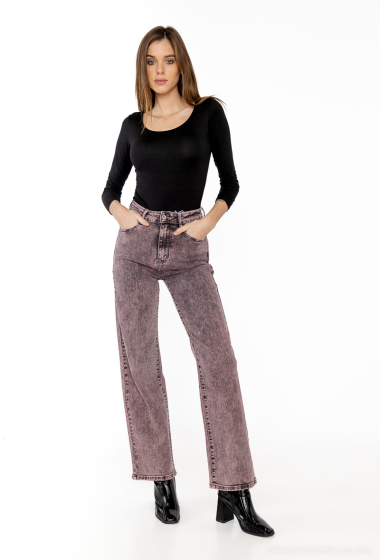 Wholesaler HELLO MISS - Wide straight jeans with stretch