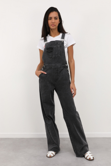 Wholesaler HELLO MISS - Wide straight cut overall jeans