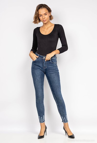 Grossiste HELLO MISS - Jeans skinny push up