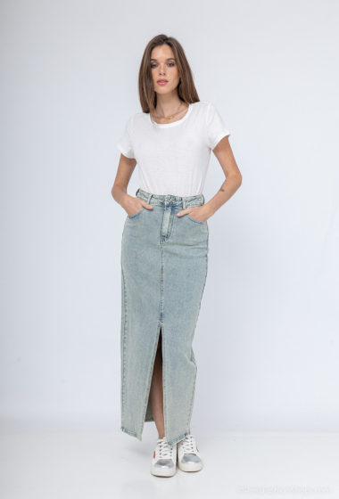 Wholesaler HELLO MISS - Long slit skirt