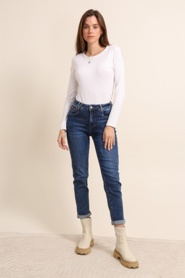 Grossiste HELLO MISS - Mom fit jeans