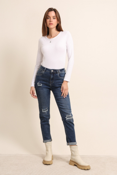 Grossiste HELLO MISS - Mom fit jeans