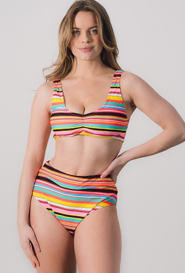 Wholesaler HIBIKINI - Swimsuit 2 pieces - Striped patterns