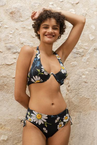 Wholesaler HIBIKINI - Two-piece swimsuit with floral patterns