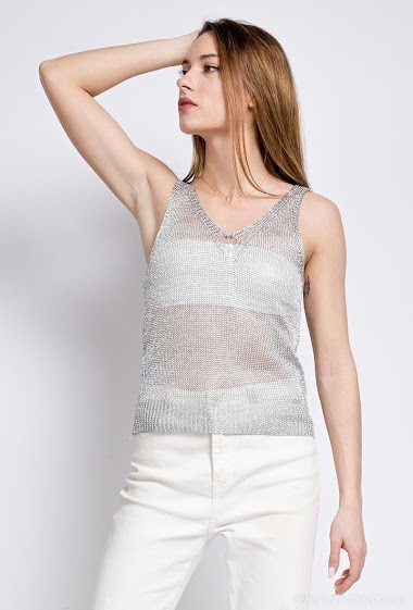Wholesaler ABELLA - Transparent knit tank top