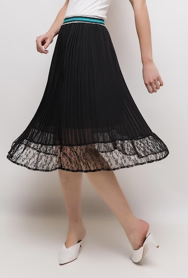 Wholesaler Hirondelle - Pleated midi skirt