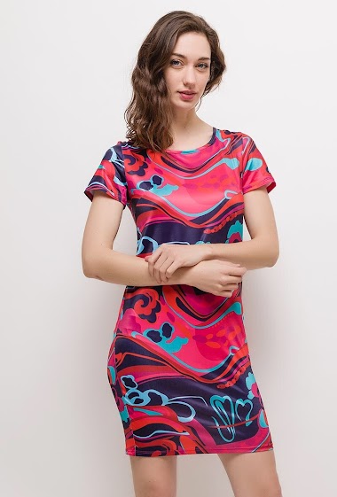 Wholesaler ABELLA - Printed t-shirt dress