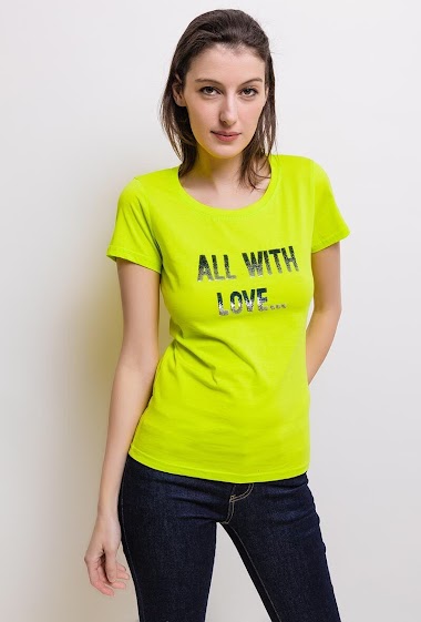Grossiste ABELLA - T-shirt ALL WITH LOVE