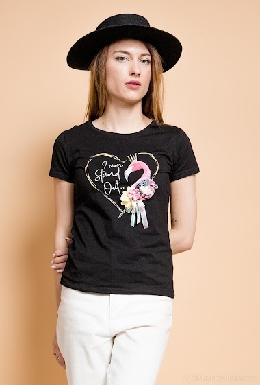 Wholesaler ABELLA - T-shirt with flamingo