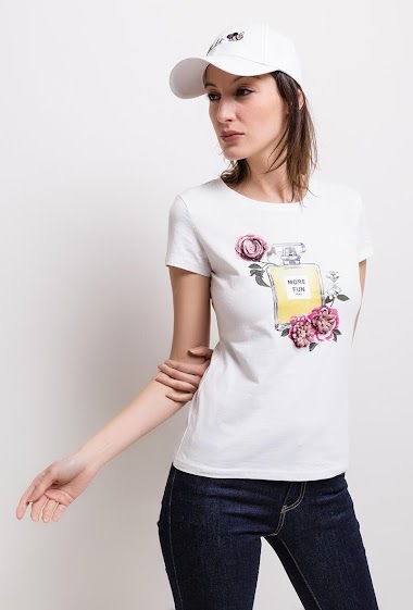 Mayorista ABELLA - Camiseta con estampado de flores