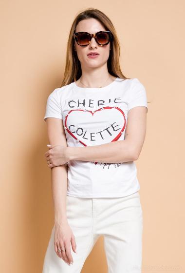 Wholesaler Hirondelle - T-shirt CHERIE COLETTE