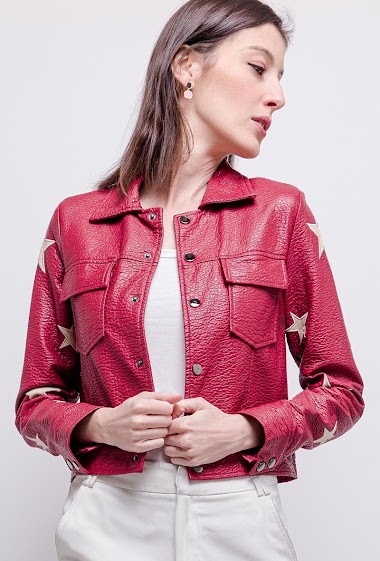 Wholesaler Hirondelle - Fake leather jacket