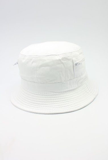 Wholesaler Hologramme Paris - Plain cotton Bob Hat with zipper