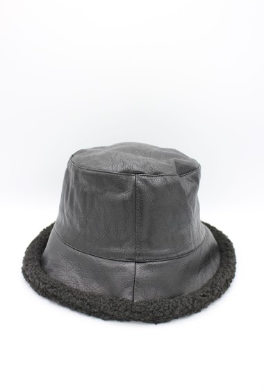 Großhändler Hologramme Paris - Fleece lined faux leather Bob Hat