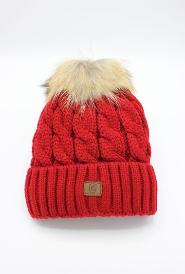 Mayorista Hologramme Paris - BEANIE with removable real fur Pompom
