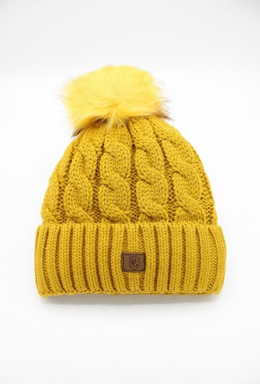 Großhändler Hologramme Paris - BEANIE with synthetic Pompom