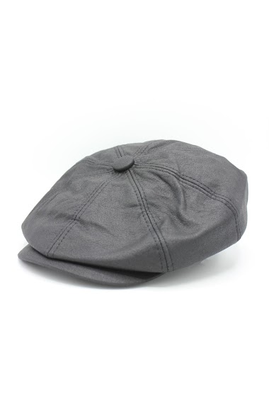 Wholesaler Hologramme Paris - Mid-season newsboy cap in faux leather