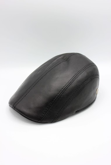 Wholesaler Hologramme Paris - Italian Flat Cap in calfskin leather