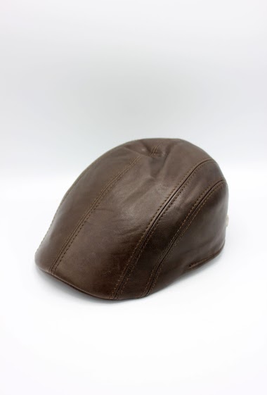 Mayorista Hologramme Paris - Italian Flat Cap in calfskin leather