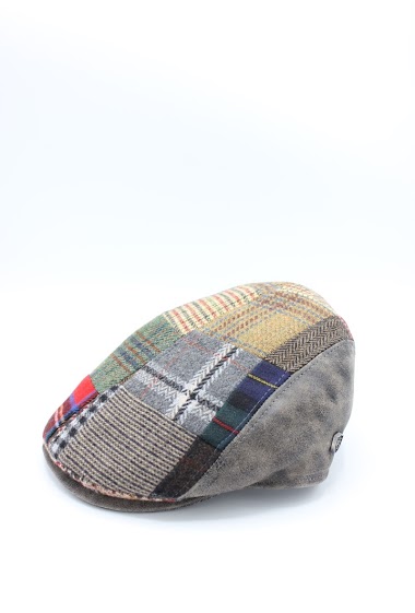 Großhändler Hologramme Paris - Italian Flat Cap in pure new wool and leather