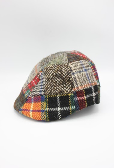 Wholesaler Hologramme Paris - Italian Flat Cap in pure new wool Harris Tweed