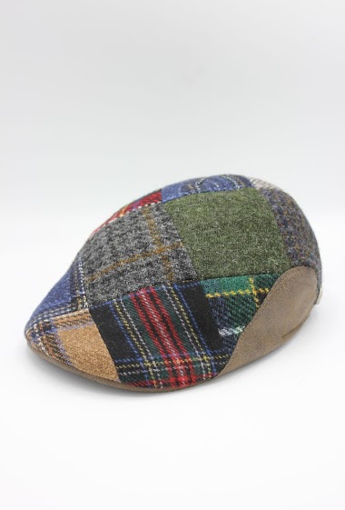 Wholesaler Hologramme Paris - Italian Flat Cap in pure new wool Harris Tweed