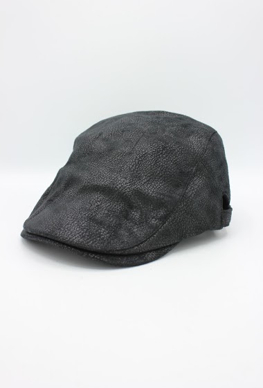 Wholesaler Hologramme Paris - Adjustable mid-season flat cap in faux leather