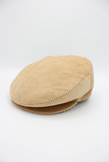 Wholesaler Hologramme Paris - Mid-season Portugal flat cap in cotton velvet