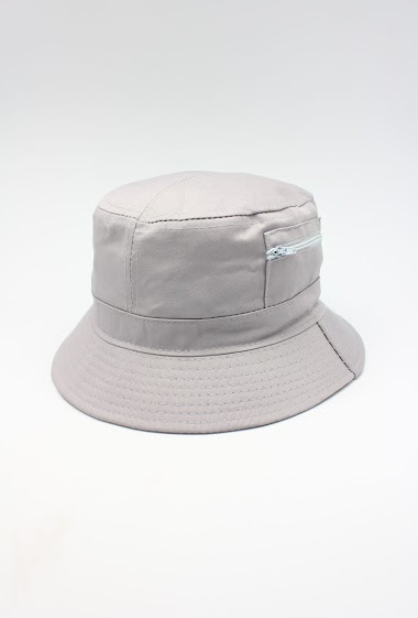 Wholesaler Hologramme Paris - Plain cotton Bucket Hat with zipper