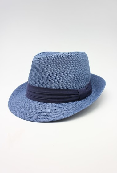 Mayorista Hologramme Paris - Small brimmed Navy paper hat with ribbon