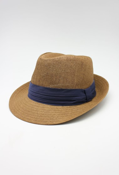 Großhändler Hologramme Paris - Small brimmed Navy paper hat with ribbon