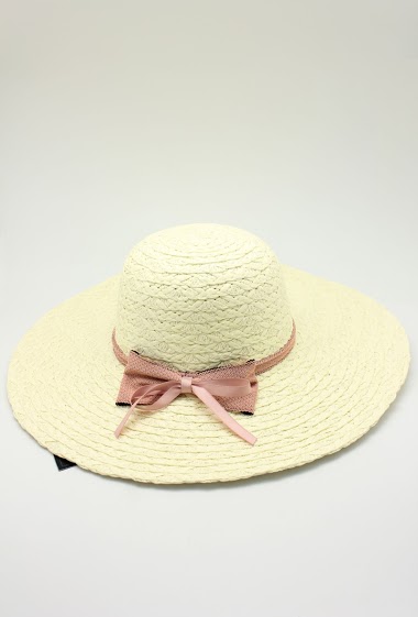 Mayorista Hologramme Paris - Paper hat with pink ribbon and adjustable cord