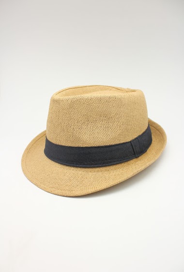 Mayorista Hologramme Paris - Small brimmed beige paper Hats with a  contrasting ribbon