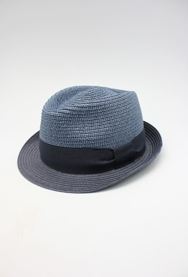 Mayorista Hologramme Paris - Two-tone paper hat with contrasting ribbon