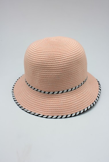 Wholesaler Hologramme Paris - Polyester hat with black-white border, adjustable size