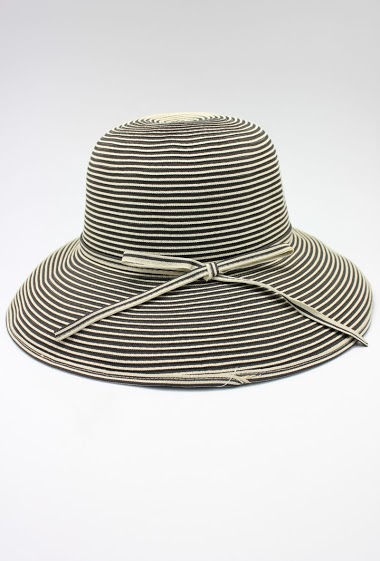 Wholesaler Hologramme Paris - Adjustable waist two-tone striped polyester hat